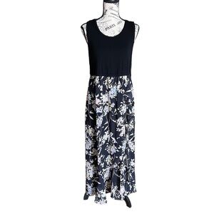 Calvin Klein faux wrap sleeveless maxi dress Sz M